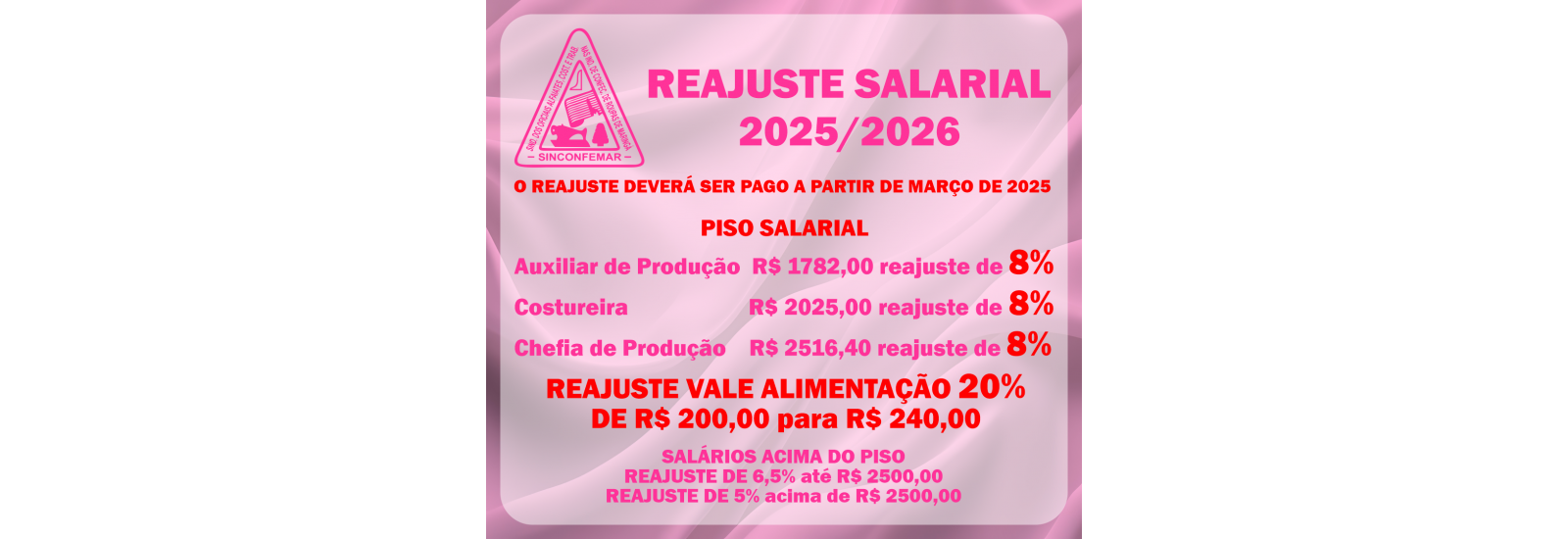 Reajuste Salarial 2025/2026